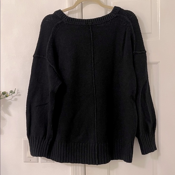 Free People Brookside Tunic Sweater Black - Picture 5 of 14